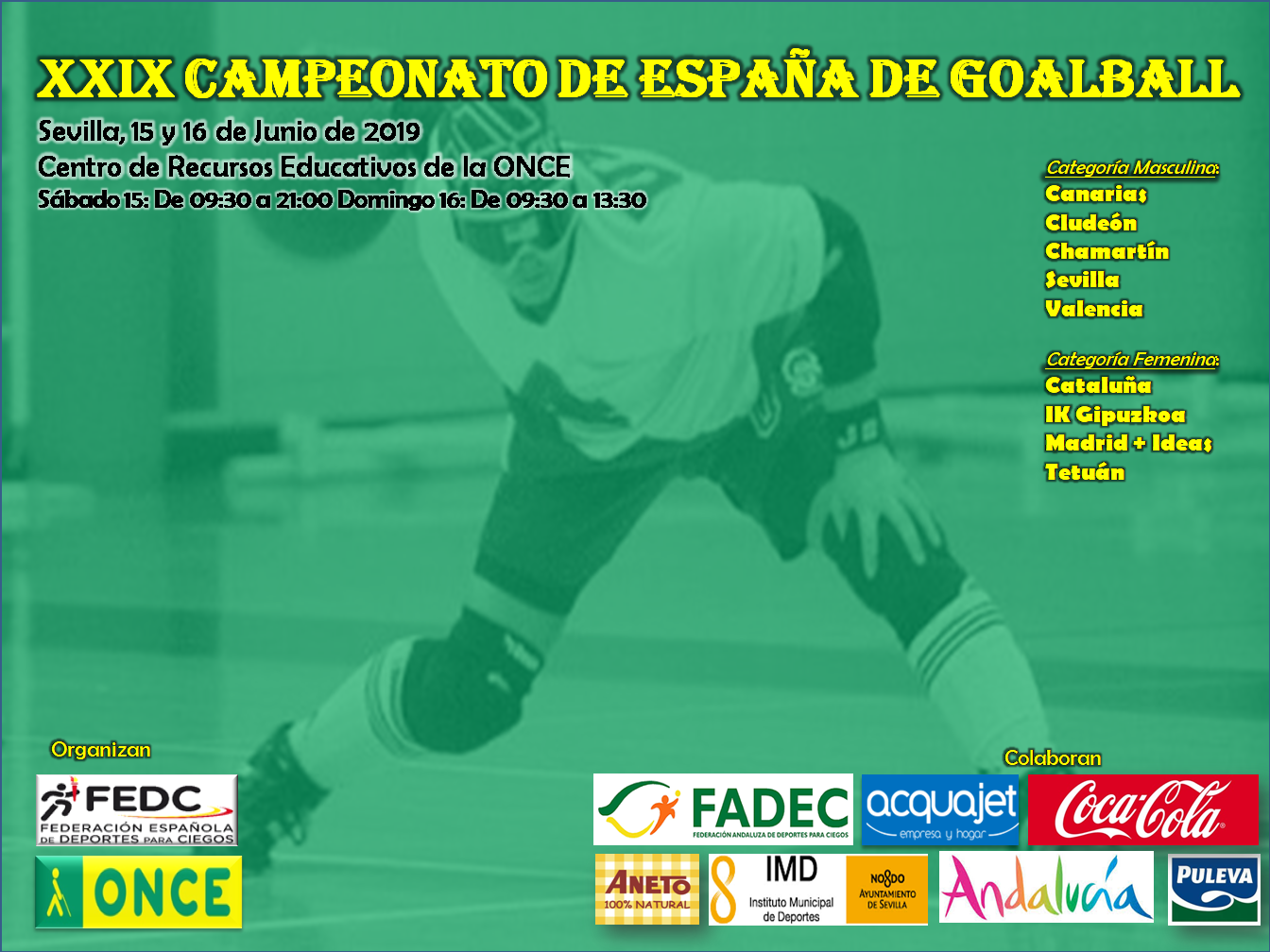 Cartel oficial del Campeonato de Goalball